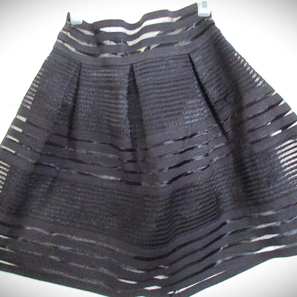 Size S - CUTE BLACK SKIRT Above the Knee Lined 60s 70s 80s 90s Y2K Mod Gothic